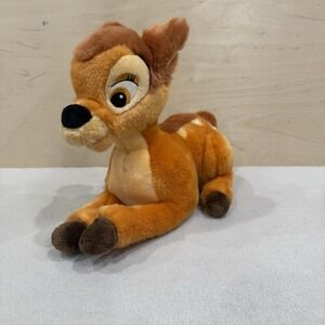 Disney Store Original Exclusive Bambi Lying Deer 12" Plush Stuffed Animal Toy